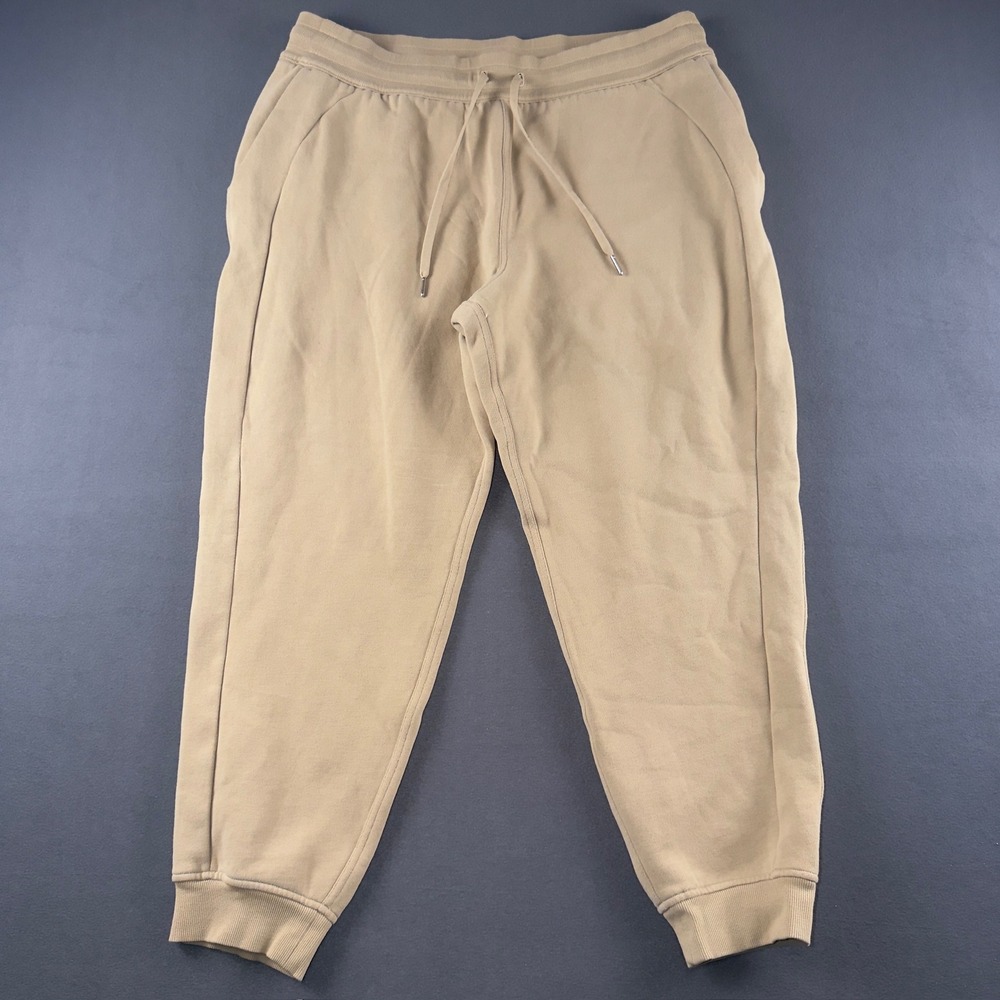 Lululemon Scuba High Rise Jogger Tan Beige Fleece Sweatpants Size 16
